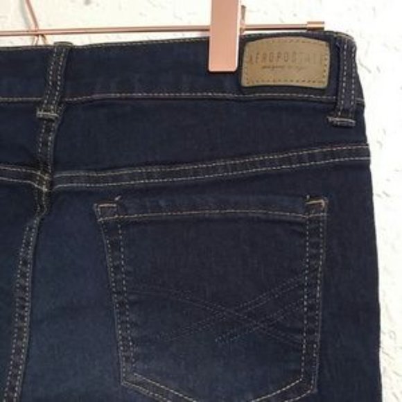 Aeropostale Dark Wash Bermuda Cutoff Jean Shorts - Picture 12 of 15